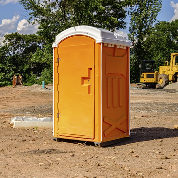 are there any restrictions on what items can be disposed of in the portable restrooms in Harrison